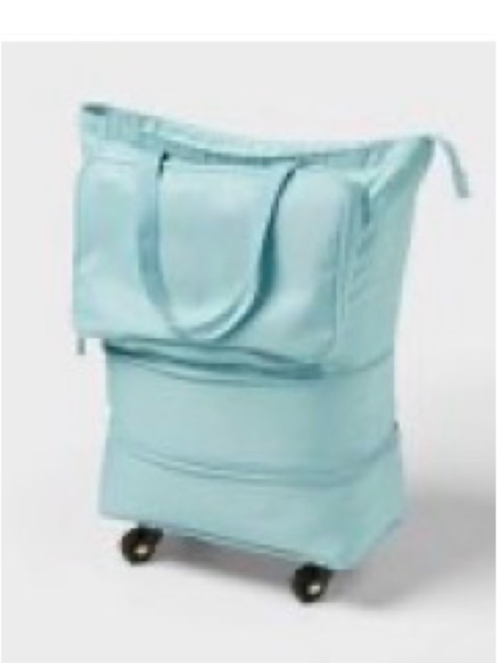 Aqua Rolling Travel Tote Bag for Women